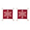 Set of 2 18"L*18"W Knitted Snowflake Acrylic Red Pillow Cover w/Tassels